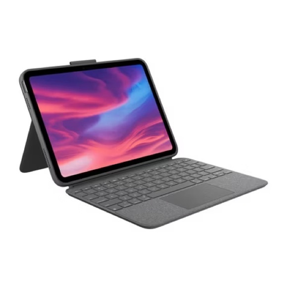 NWOT Logitech Combo Touch Keyboard/Folio for iPad 10th Gen and A16, Oxford Gray - Picture 1 of 5